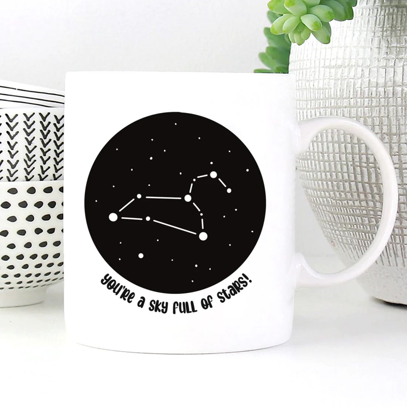 Leo Zodiac Sign Ceramic Coffee Mug